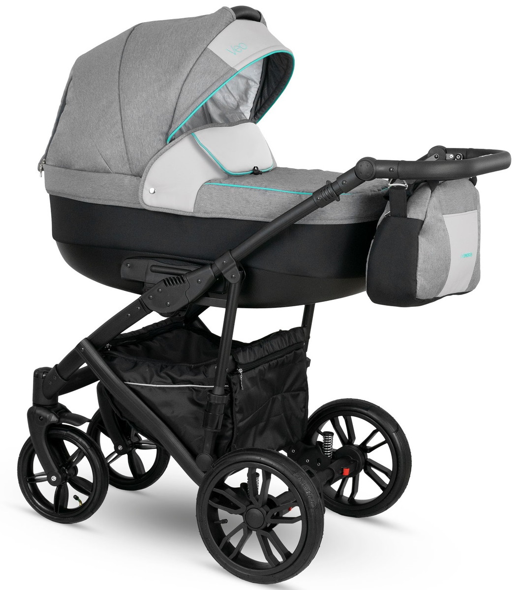 Детская коляска Camarelo Veo 3 в 1 WVEO-03 серый-св.серая экокожа