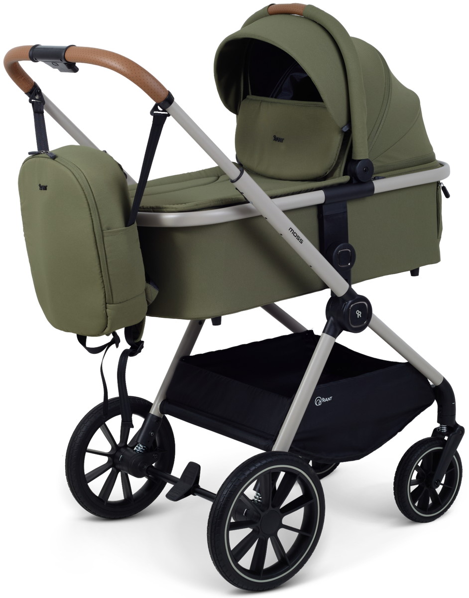 Детская коляска Rant Moss Prime 3 в 1 с автокреслом Carry Pro Black Green
