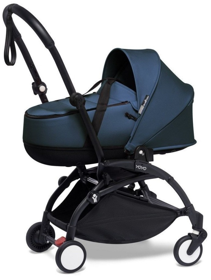 Коляска для новорожденных Stokke YOYO3 Newborn Shell 0+ рама чёрная Black Navy Blue
