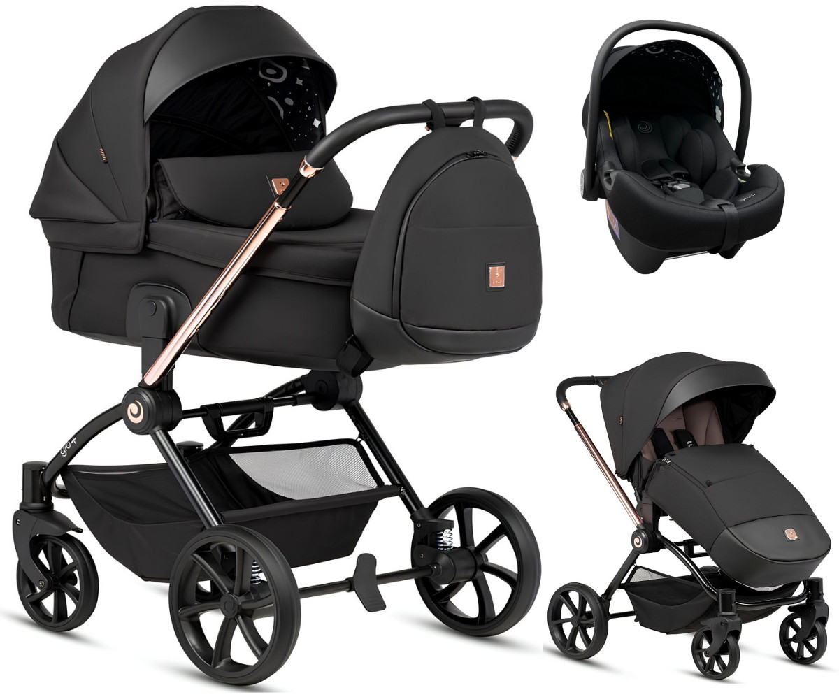 Детская коляска Tutis Gio Plus 3 в 1 с автокреслом Elo Lux EduSky Black 1552135 Nero