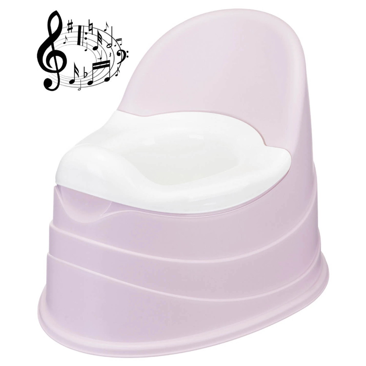 Детский горшок Пластишка музыкальный розовый