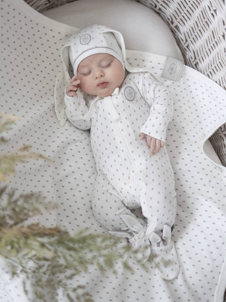 Комбинезон с кантом НаследникЪ Выжанова Зайка серый 02001-02005 ЧЗ р. 56-36 56