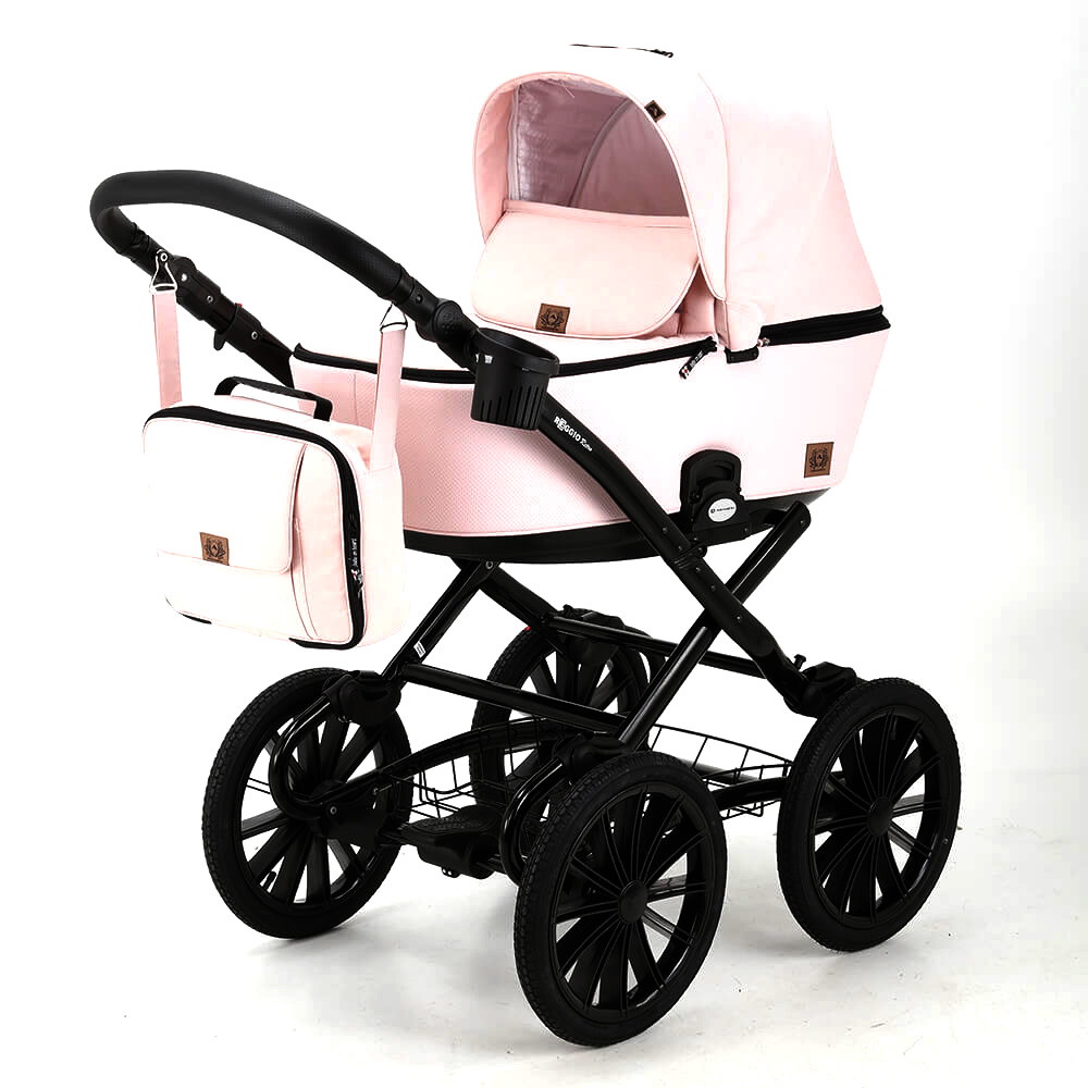 Детская коляска Adamex Reggio Retro 2 в 1 Y813 (РОЗОВ.ПУДРА+РОЗОВ.ПЕРФ.КОЖА)