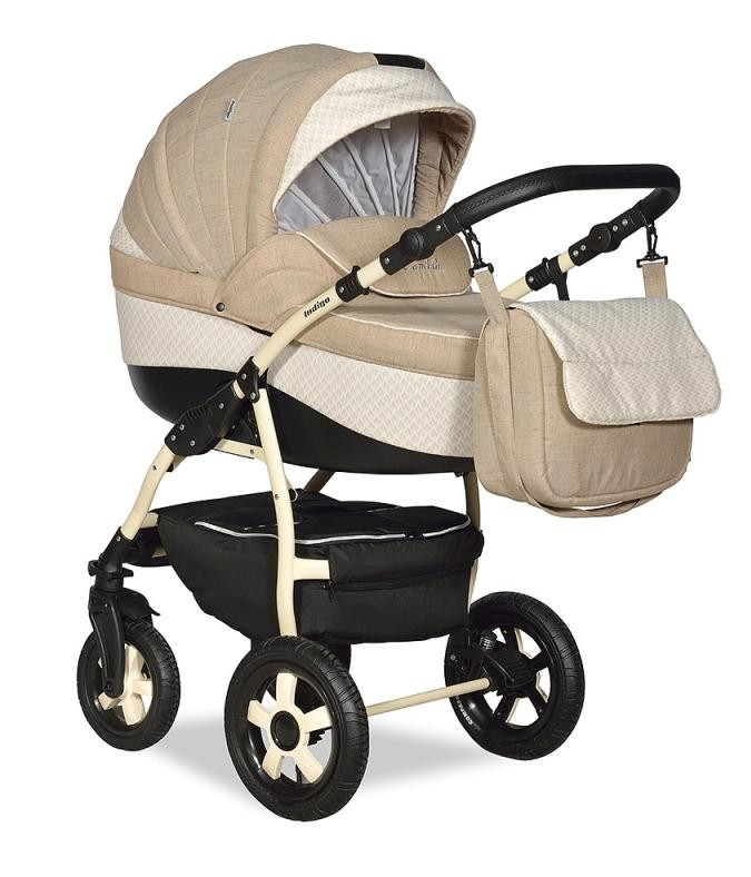Детская коляска Indigo Camila Sport 2 в 1 Ca40 бежевый+бежевый узор