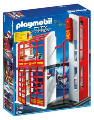 Детская игрушка Playmobil Пожарная служба: Пожарная станция с сигнализацией