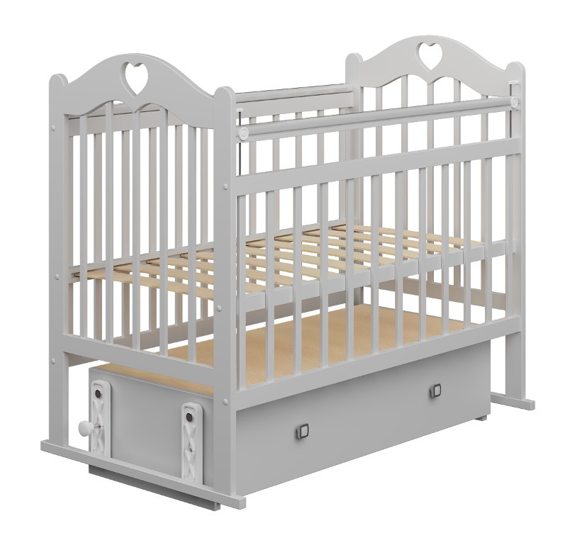 Детская кроватка Briciola 12 маятник универсальный белая