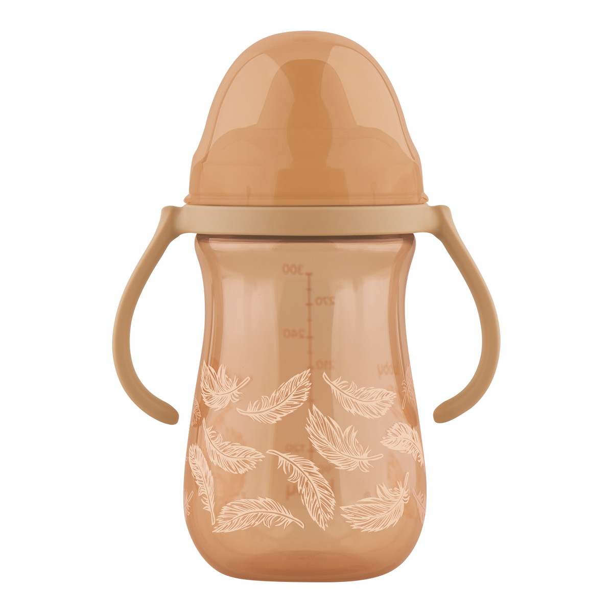 Поильник-непроливайка Lubby с твердым носиком и ручками 300 мл 6+ мес 31047