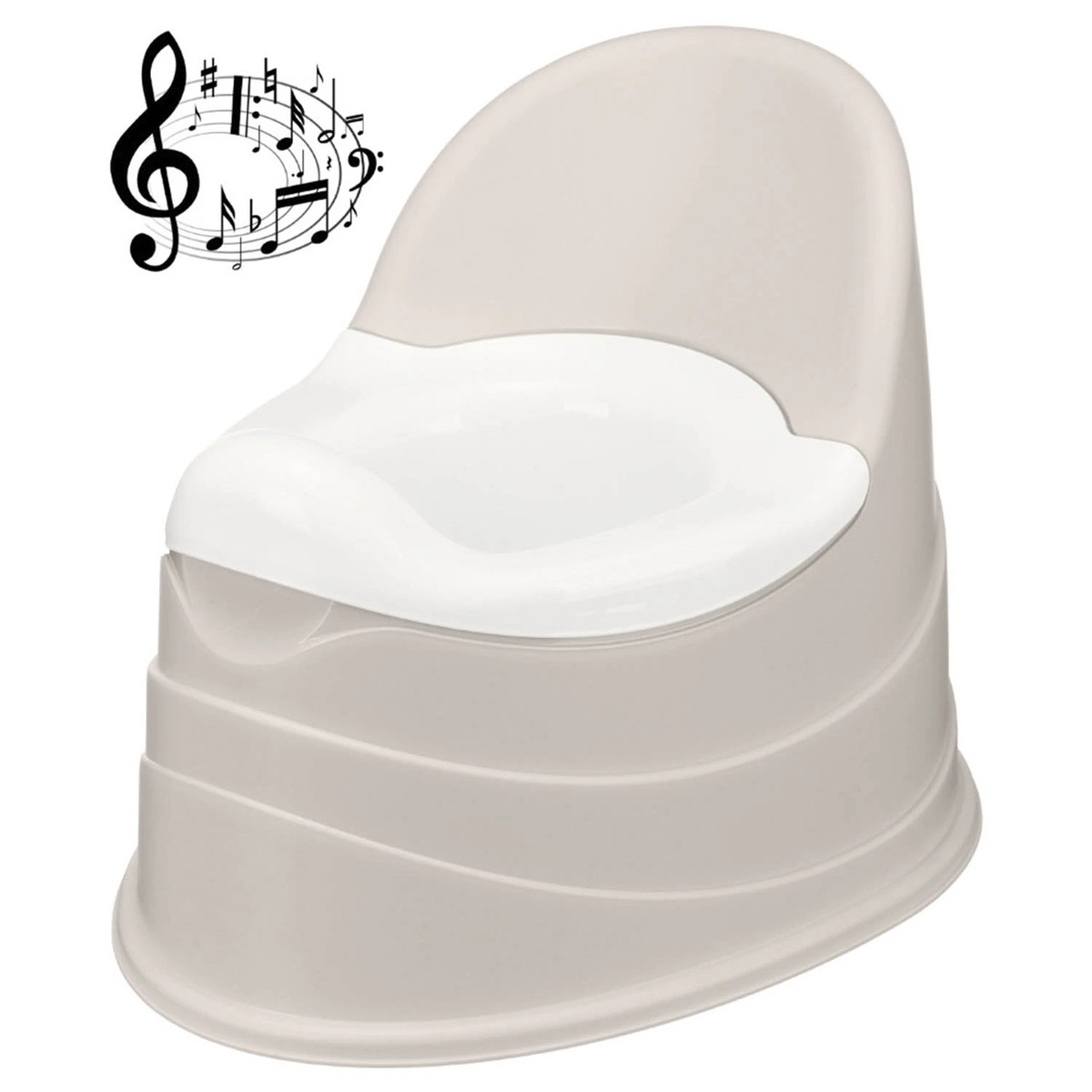 Детский горшок Пластишка музыкальный светло-бежевый