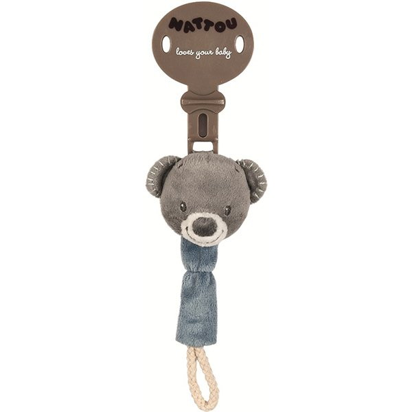 Игрушка мягкая держатель соски Nattou Pacifinder Jack, Jules & Nestor Мишка 843218