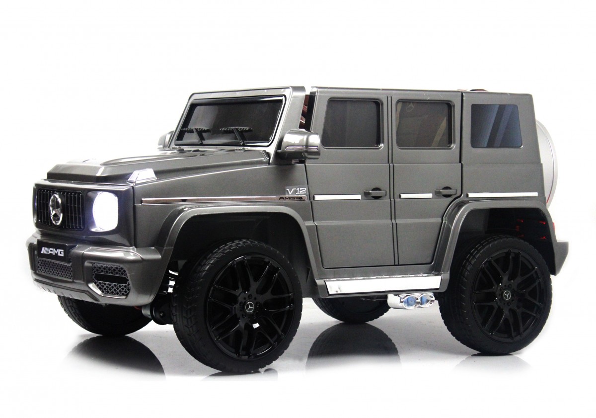 Детский электромобиль RiverToys Mercedes-Benz G65 серый глянец