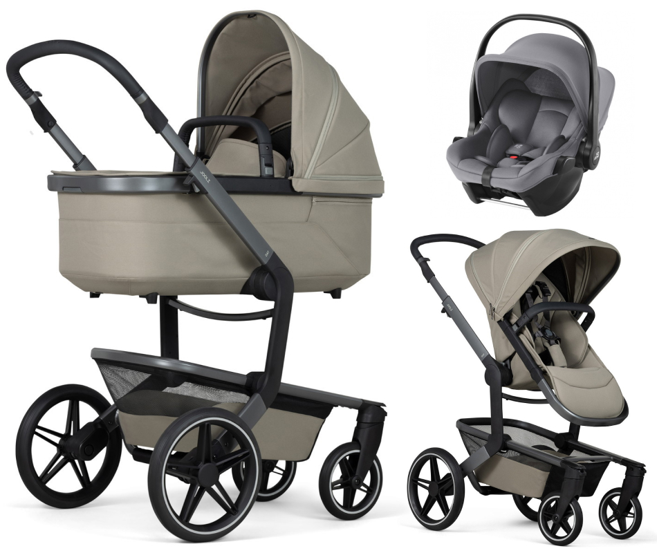 Детская коляска 3 в 1 Joolz Day 5 и автокресло Baby-Safe Core Frost Grey Sage Green