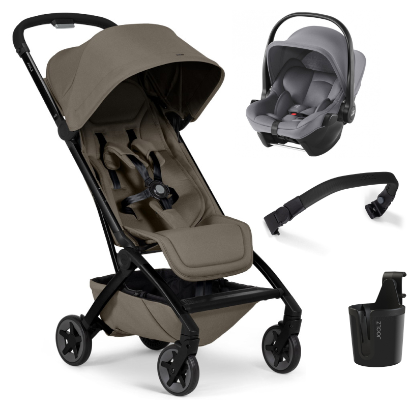 Прогулочная коляска Joolz Aer 2 SE и автокресло Baby-Safe Core Frost Grey Hazel brown