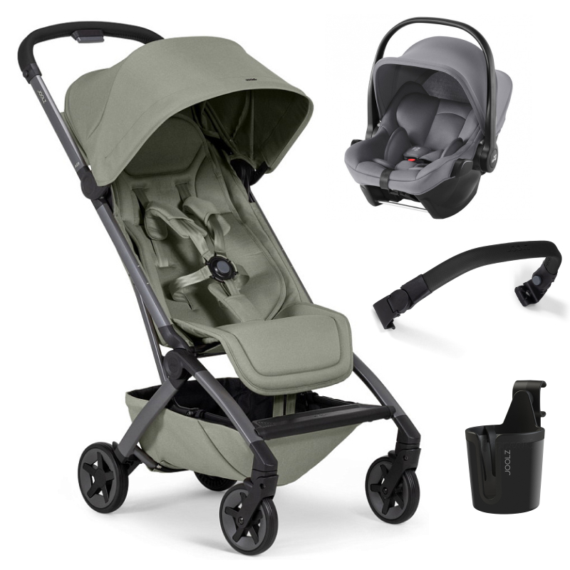 Прогулочная коляска Joolz Aer 2 SE и автокресло Baby-Safe Core Frost Grey Sage green