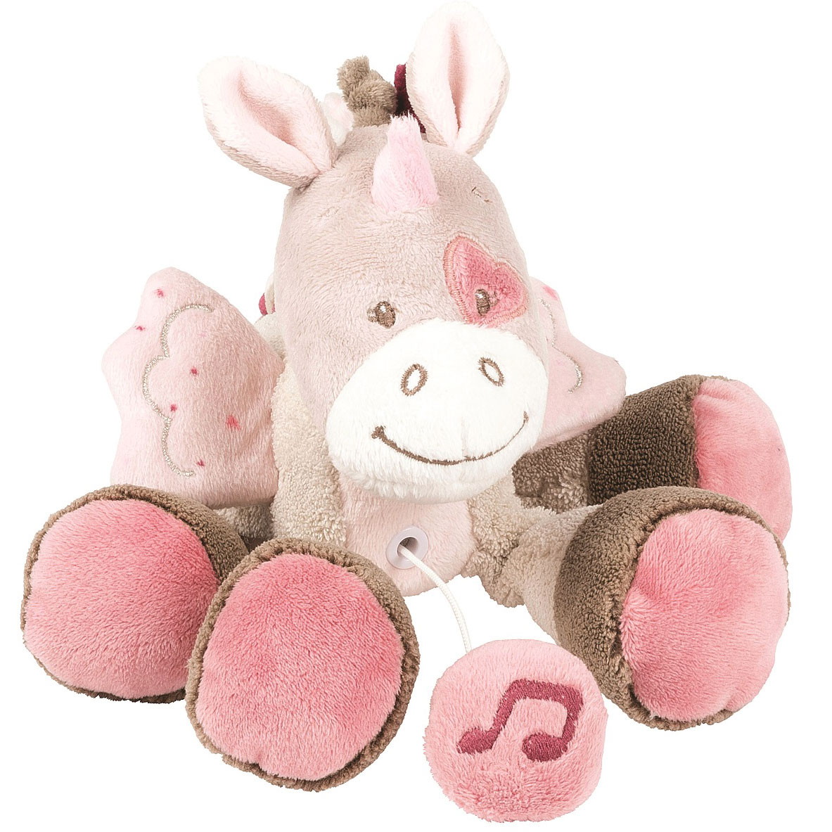 Игрушка мягкая музыкальная Nattou Soft Toy Mini Nina, Jade & Lili Единорог 987097