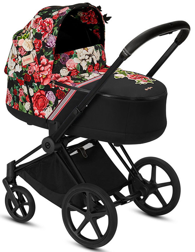 Коляска для новорожденных Cybex Priam III Spring Blossom Dark/Matt Black