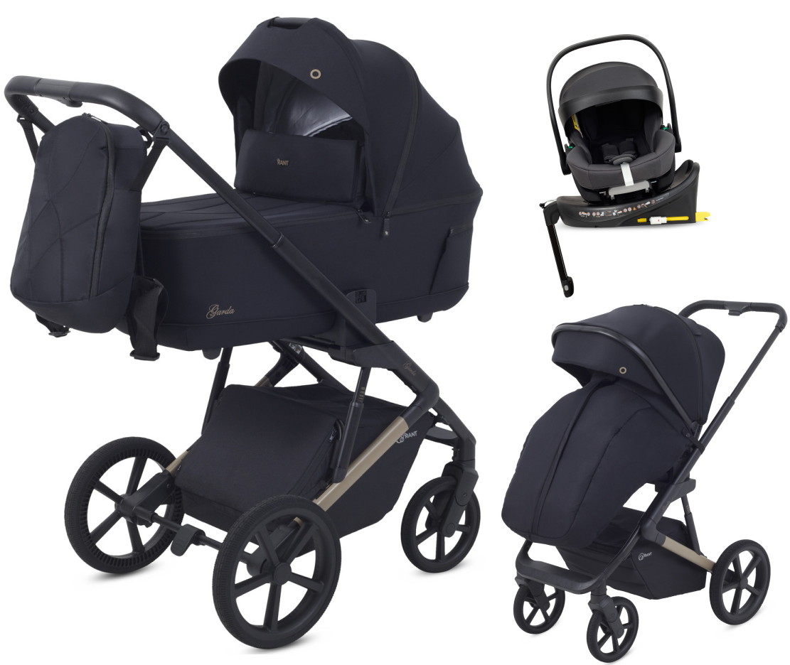 Детская коляска Rant Garda 4 в 1 с автокреслом Perla Graphite и базой Black