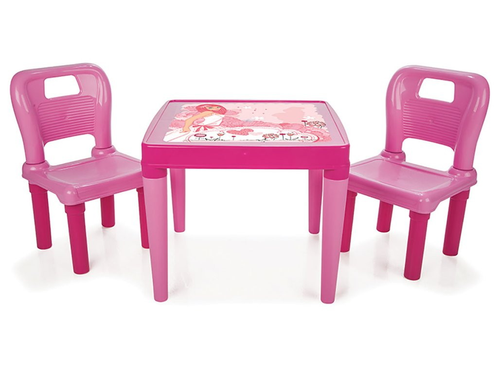 Набор из стола и двух стульев Pilsan Violet & Hobby 03-414 Розовый
