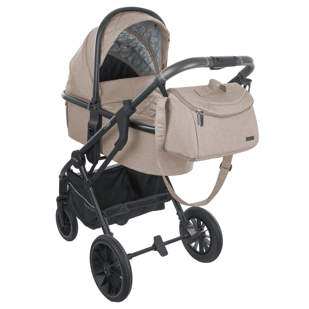 Детская коляска Indigo Carry 3 в 1 бежевый