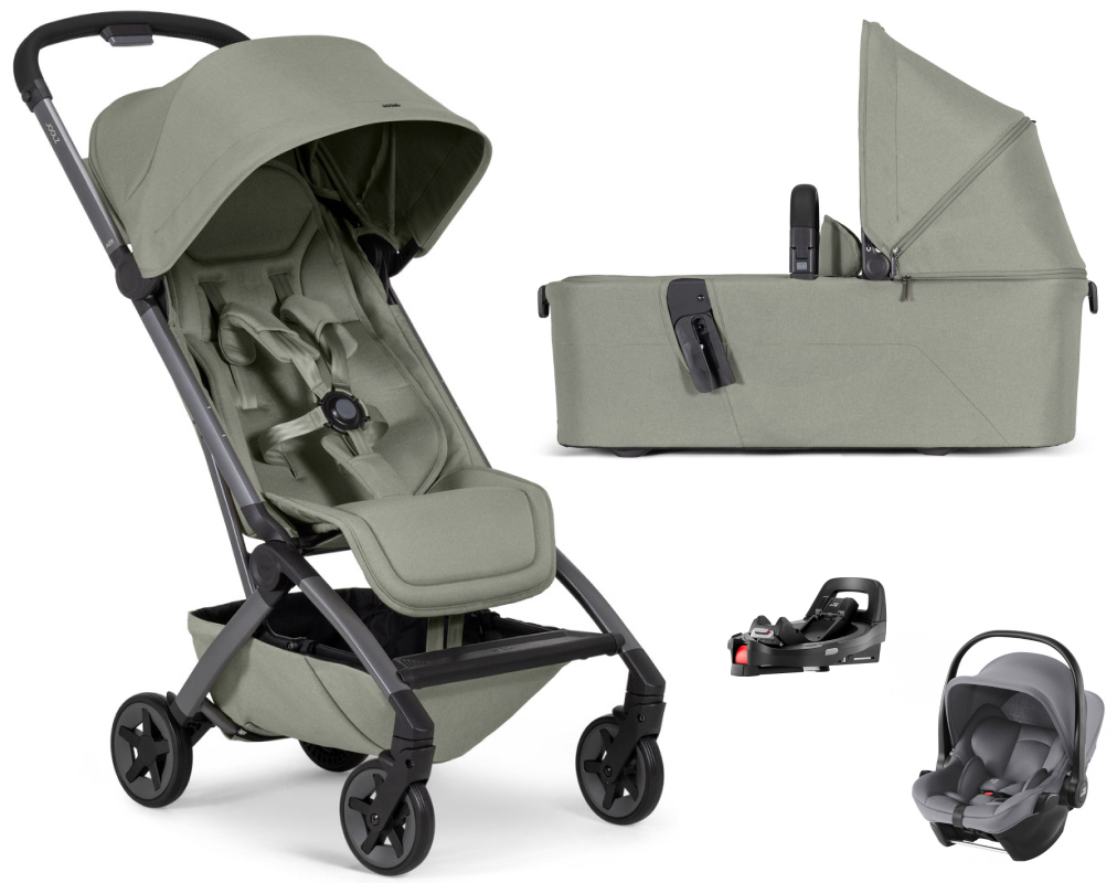 Коляска 2 в 1 Joolz Aer 2 и автокресло Baby-Safe Core Frost Grey и база Vario Base 5Z Sage green