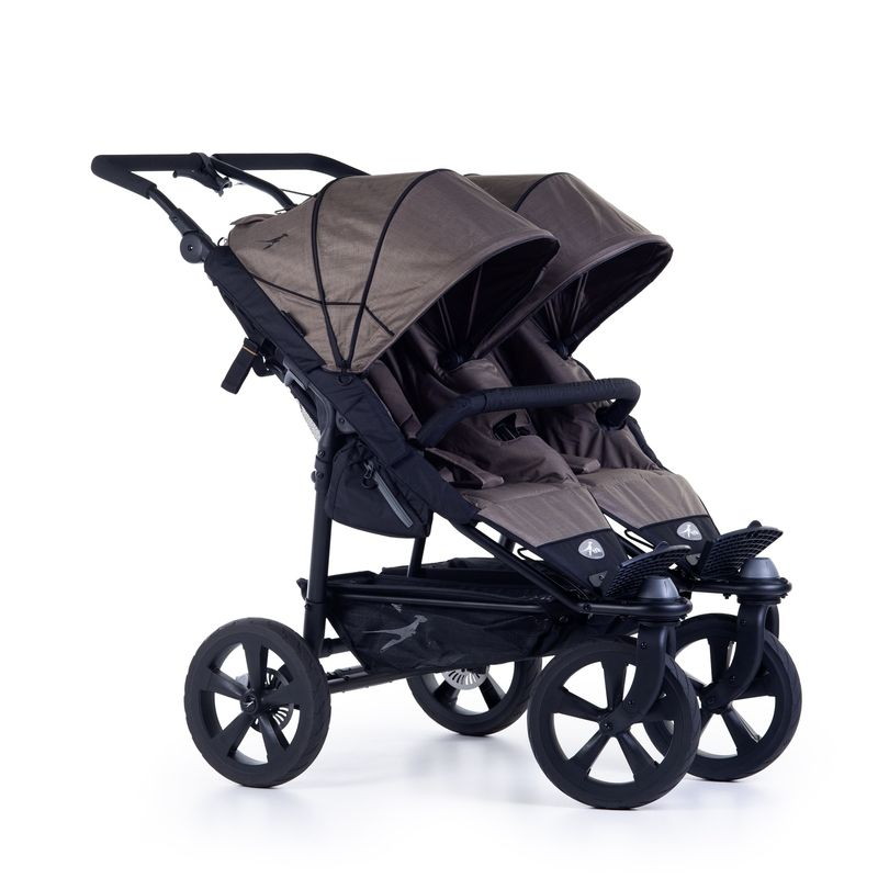 Детская прогулочная коляска для двойни TFK Twin Trail 2019 Fossil T-TWT-19-327
