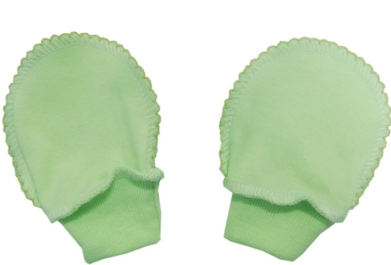 Рукавички Папитто интерлок однотонный швы наружу И37-107н салатовый 56