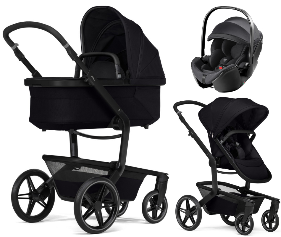 Детская коляска 3 в 1 Joolz Day 5 и автокресло Britax Roemer Baby-Safe Pro Classic Deep Black без адаптеров Space Black