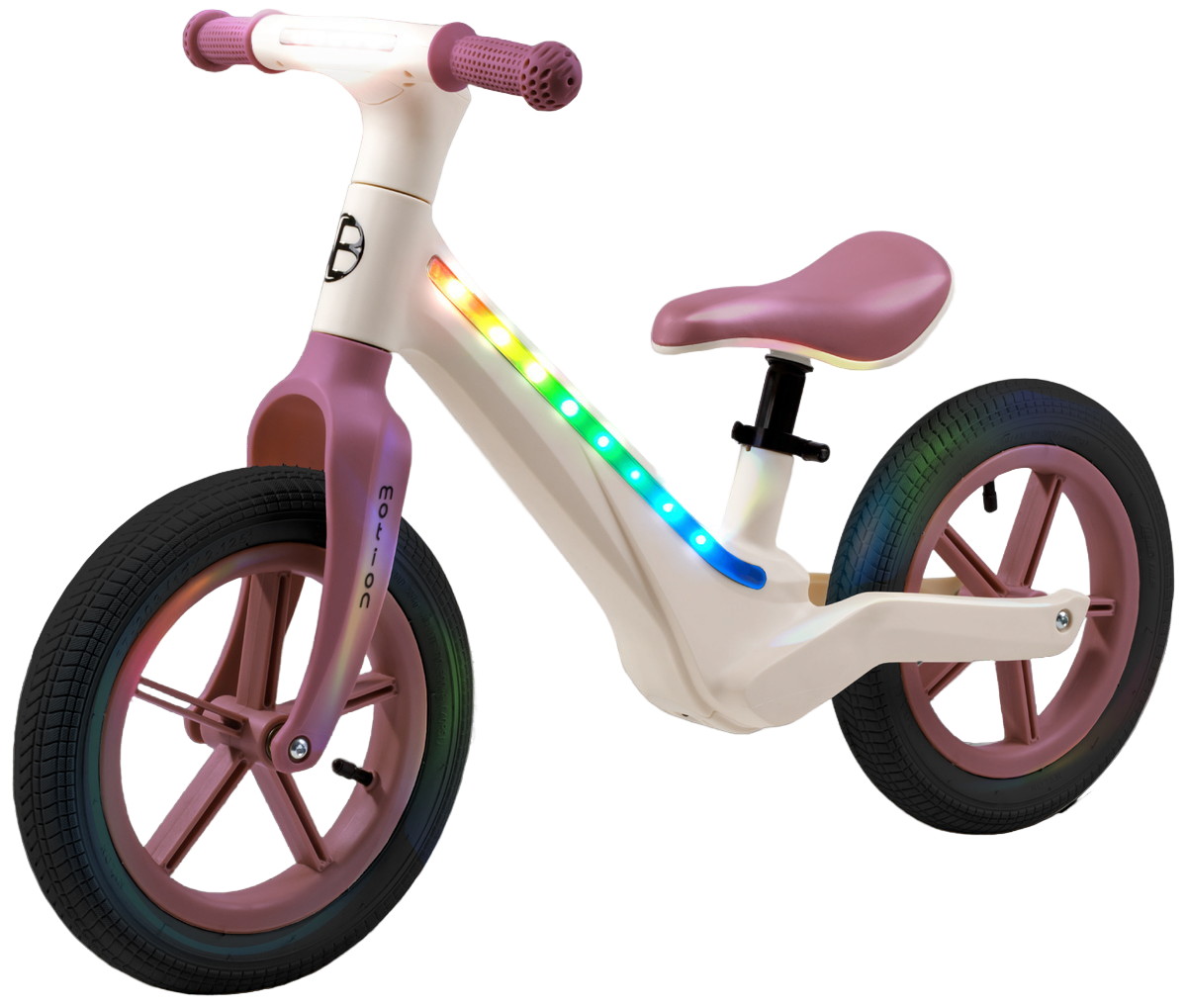 Двухколесный беговел AmaroBaby Motion молочный/розовый