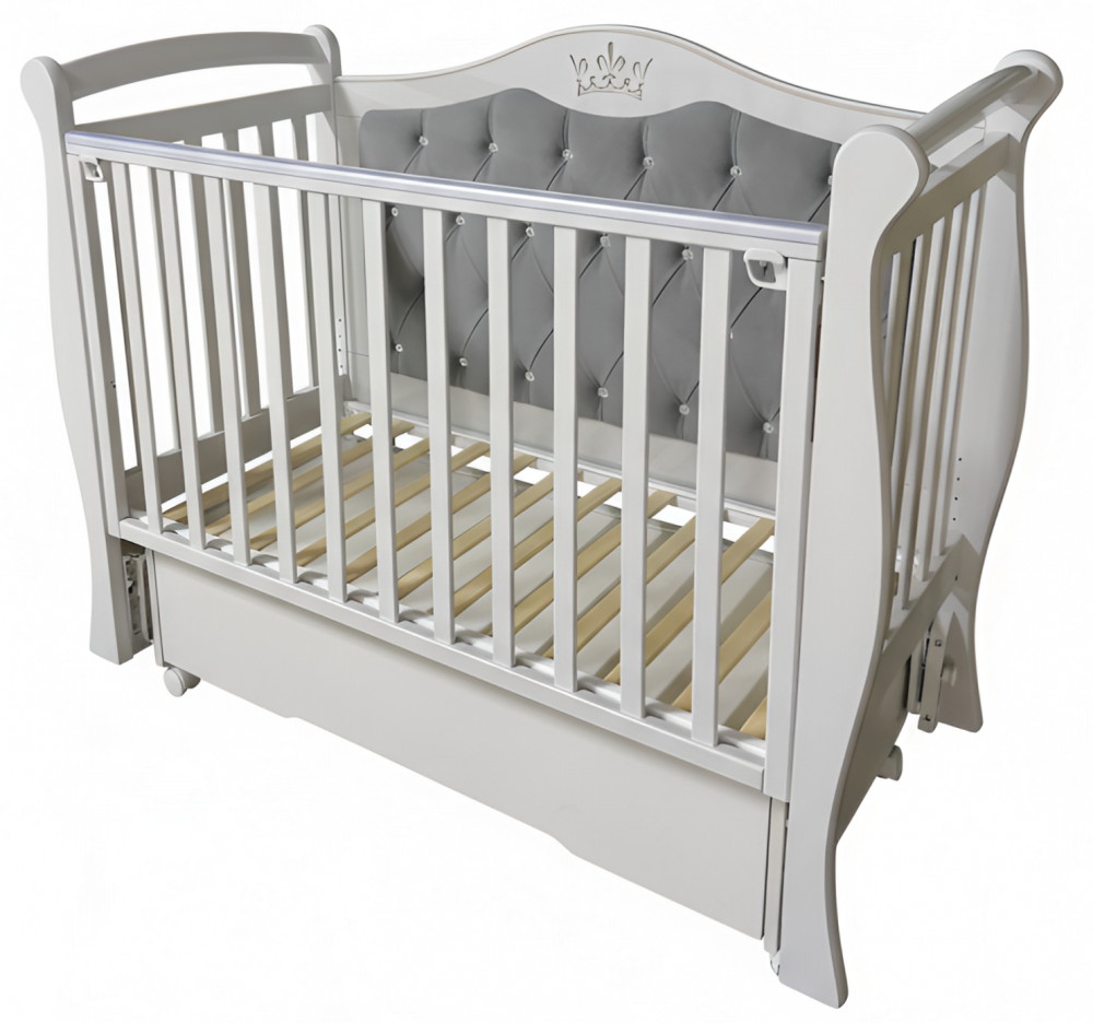 Детская кроватка Антел Эмили 3 (маятник универсальный,колесо) лунная ночь