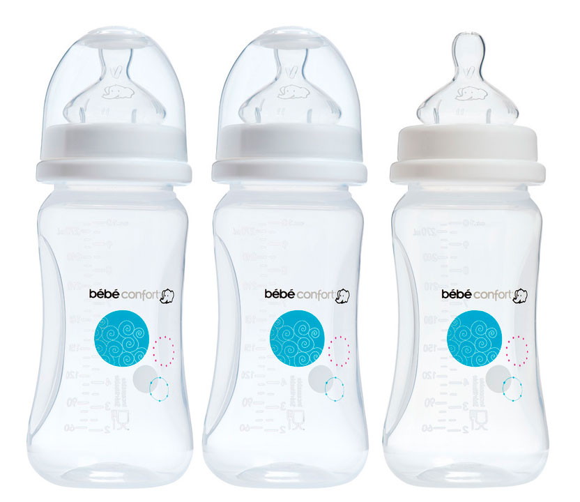 Набор бутылочек Bebe Confort Maternity пластиковые 3х270 мл. белый