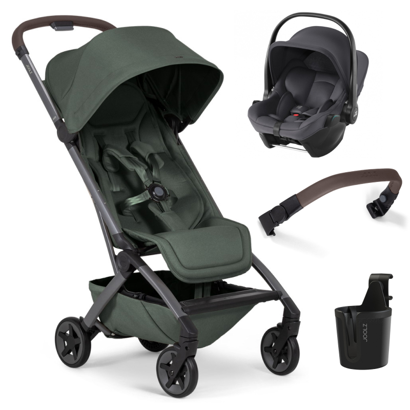 Прогулочная коляска Joolz Aer 2 SE и автокресло Baby-Safe Core Midnight Grey Forest green