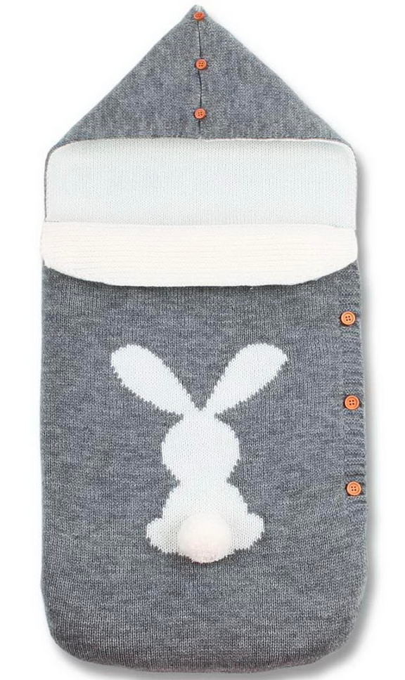 Конверт Pituso Зайка вязаный 75х35 см КНВ2/16 Серый