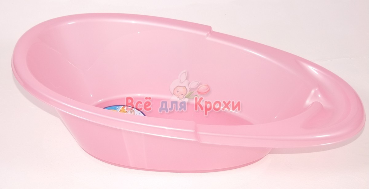 Детская ванночка Россия Счастливый малыш 13265 розовая