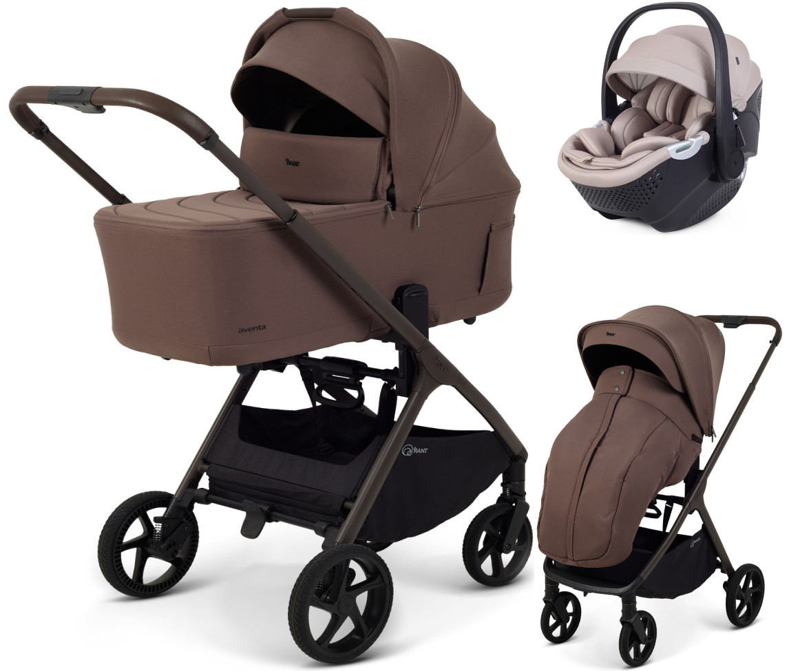 Детская коляска Rant Aventa 3 в 1 с автокреслом Aster Zero Beige Beige