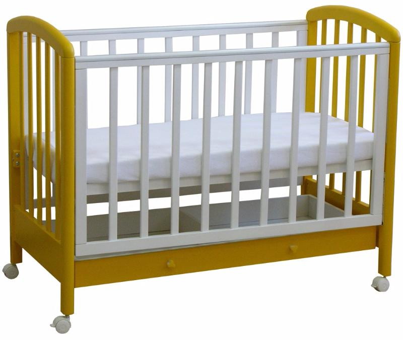 Детская кроватка Фея 600 белый-солнечный