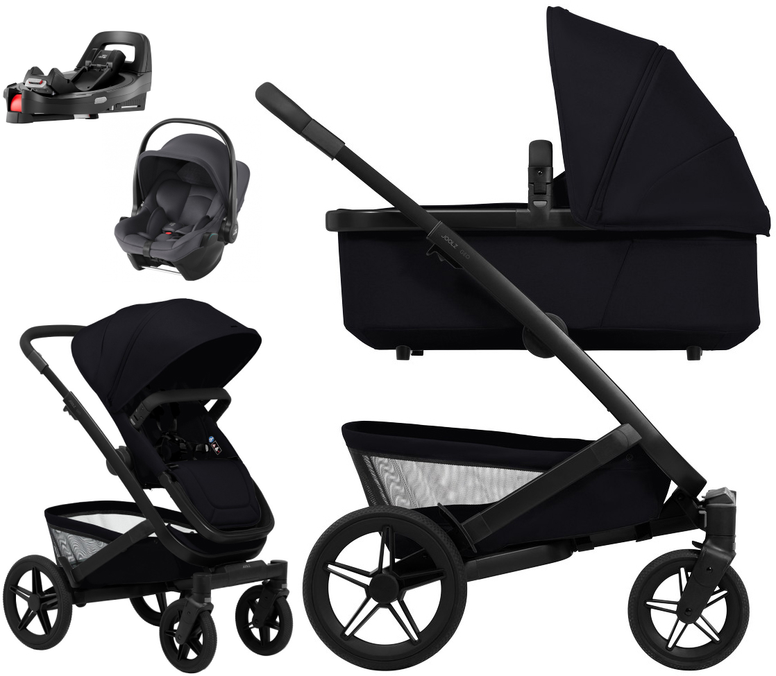 Детская коляска 4 в 1 Joolz Geo5 и автокресло Baby-Safe Core Midnight Grey2 и база Vario Base 5Z без адаптеров Space Black