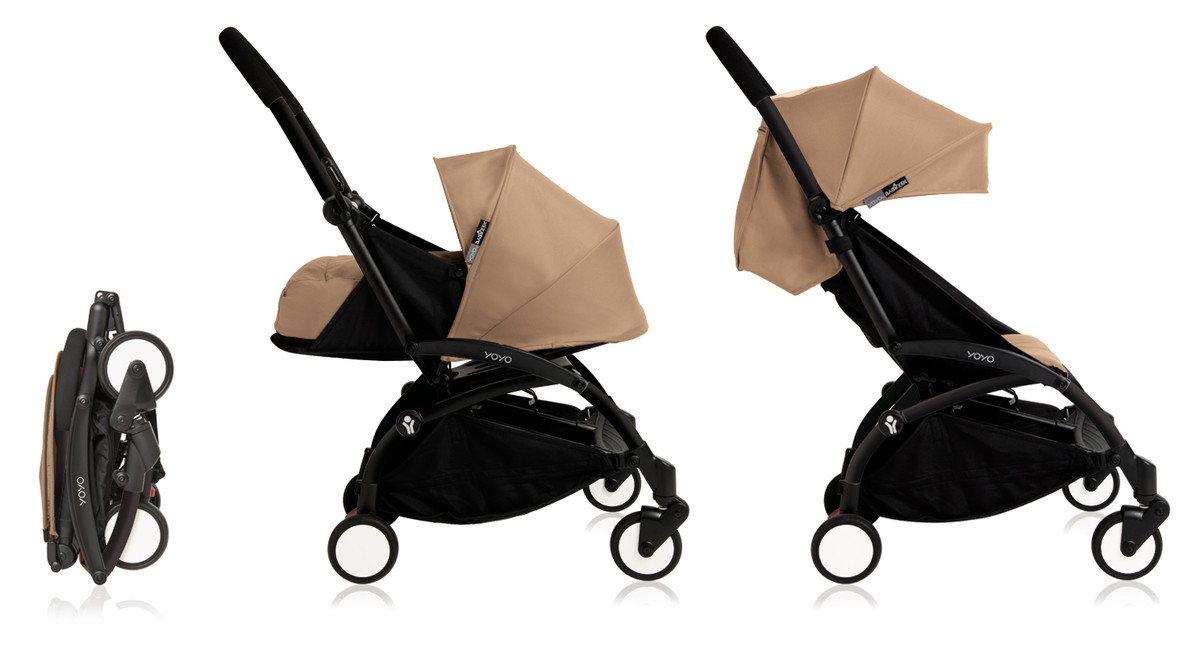 Детская коляска Babyzen 2 в 1 YOYO+ 2016 Taupe на чёрной раме