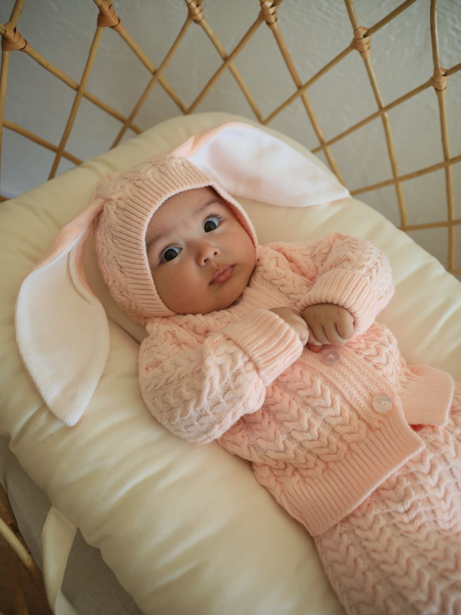 Костюм Little Star Зайчонок кофта с капюшоном и штанишки 80019 розовый 62