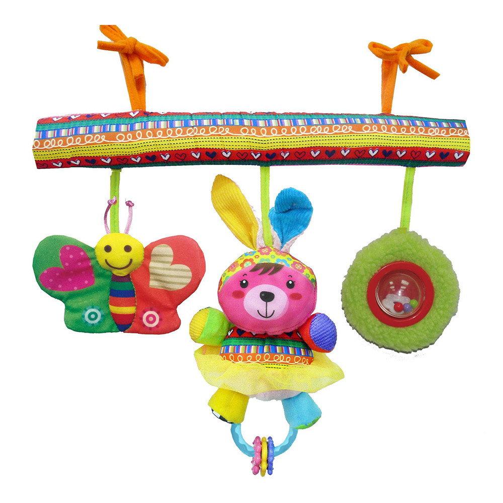 Развивающая игрушка подвесная на кроватку Biba Toys Счастливые животные 42х32х41 см