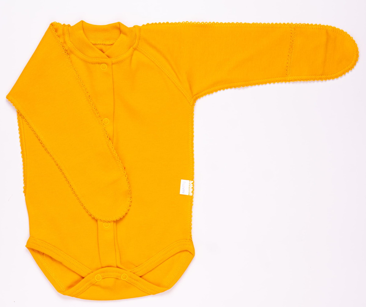 Боди Папитто на кнопках интерлок однотонный И37-329н Горчица 46