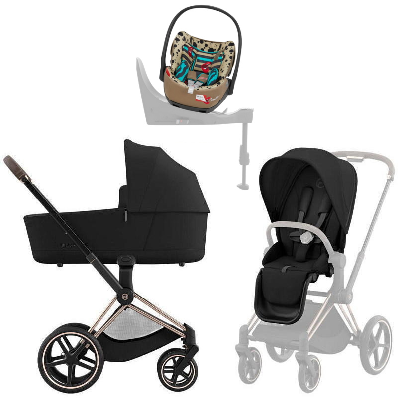 Коляска Cybex Priam IV Rosegold complete Cloud T One Love Base T 4 в 1 Sepia Black