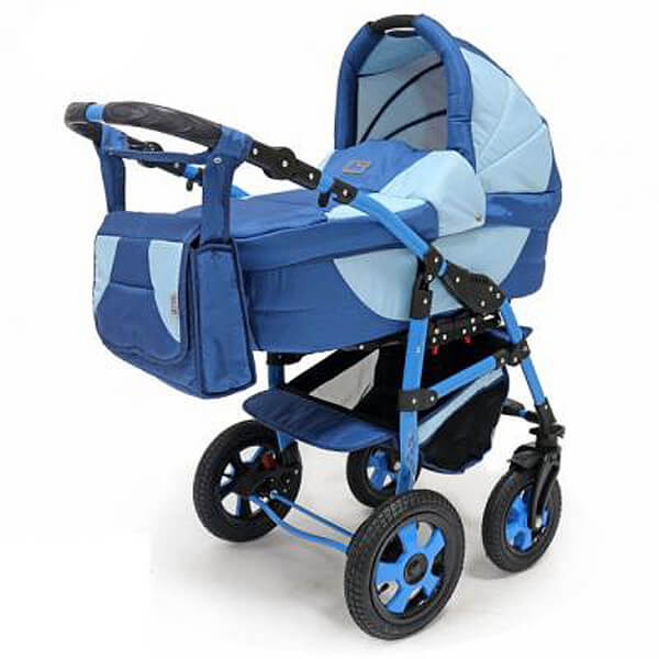 Детская коляска Teddy (BartPlast) Serenade PCO 2 в 1 01 синий-голубой