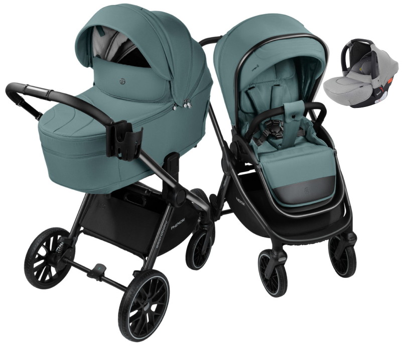 Детская коляска AmaroBaby Phenom 3 в 1 с автокреслом Rant Cruise Grey лагуна