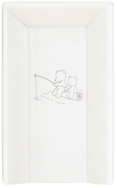 Детский пеленальный матрас на кровать Ceba Baby на жёстком основании 70 см Papa Bear White