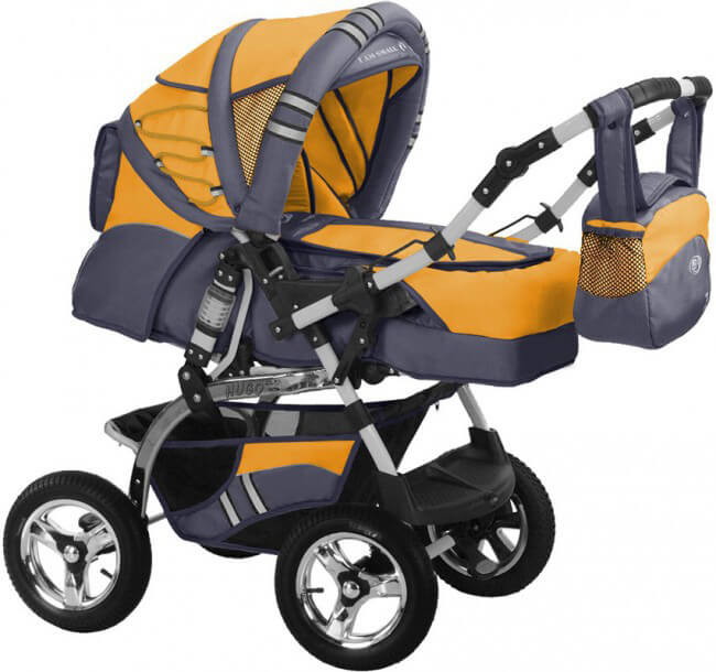 Детская коляска ARO Team Hugo PC 224 графит+желтый