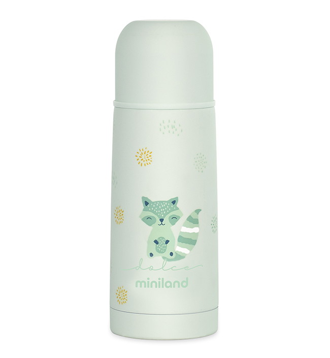 Детский термос для жидкостей Miniland Thermy Dolce 350 мл бирюзовый/енот