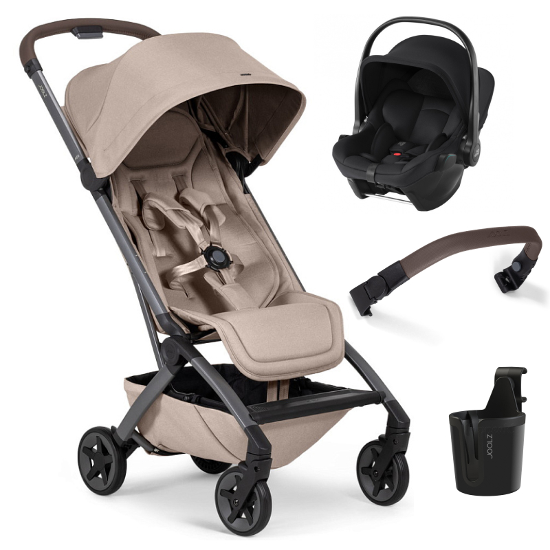 Прогулочная коляска Joolz Aer 2 SE и автокресло Baby-Safe Core Space Black Sandy taupe