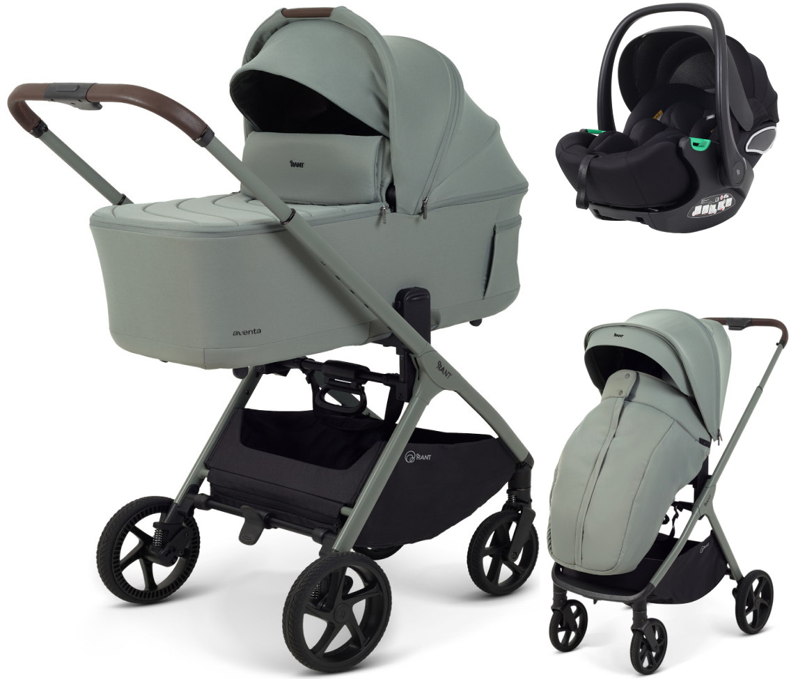 Детская коляска Rant Aventa 3 в 1 с автокреслом Evomax Black Olive