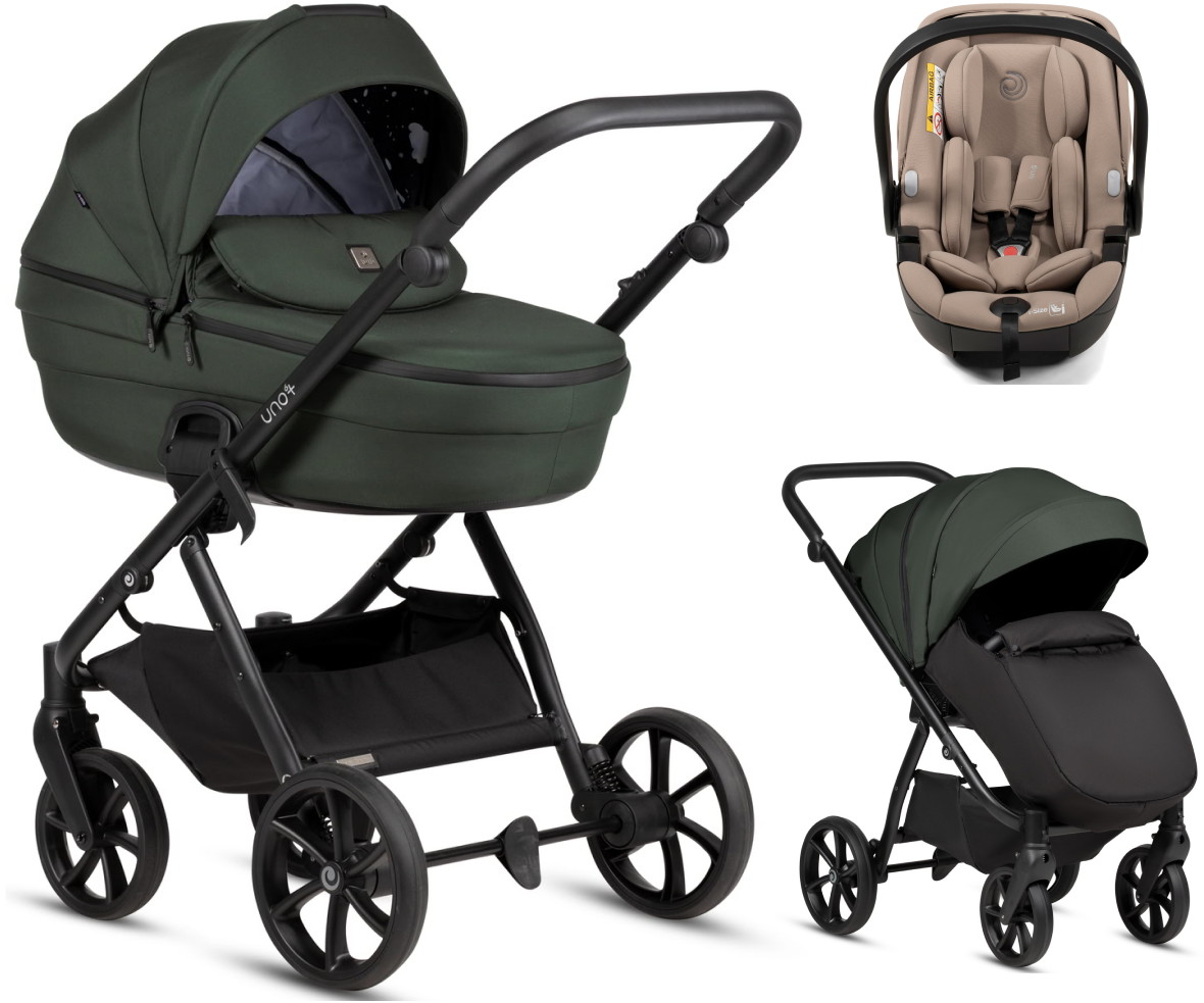 Детская коляска Tutis Uno 6 Plus Essential collection 3 в 1 с автокреслом Beno Beige 1602144 Pistaccio