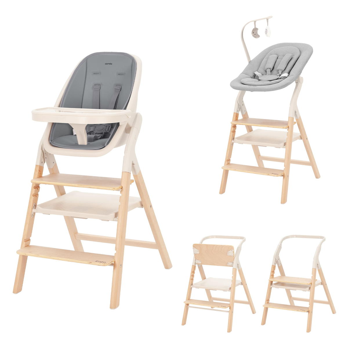 Стульчик для кормления Carrello Ergo CRL-16701 4 в 1 Carbon Grey