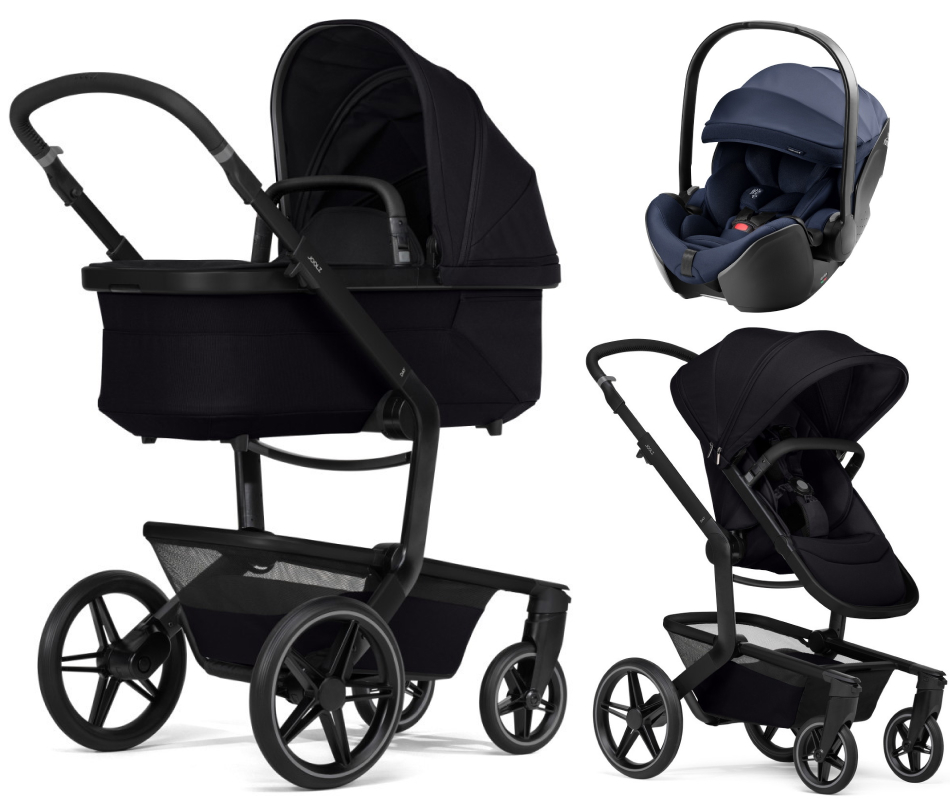 Детская коляска 3 в 1 Joolz Day 5 и автокресло Britax Roemer Baby-Safe Pro Style Night Blue Space Black
